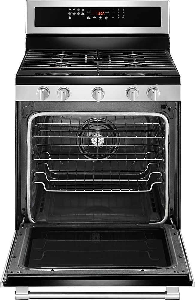 Maytag - 5.8 Cu. Ft. Self-Cleaning Freestanding Fingerprint Resistant Gas Convection Range - Stainless Steel_5