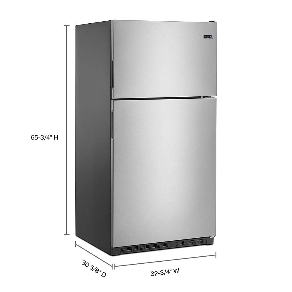 Maytag - 20.5 Cu. Ft. Top-Freezer Refrigerator - Stainless Steel_7