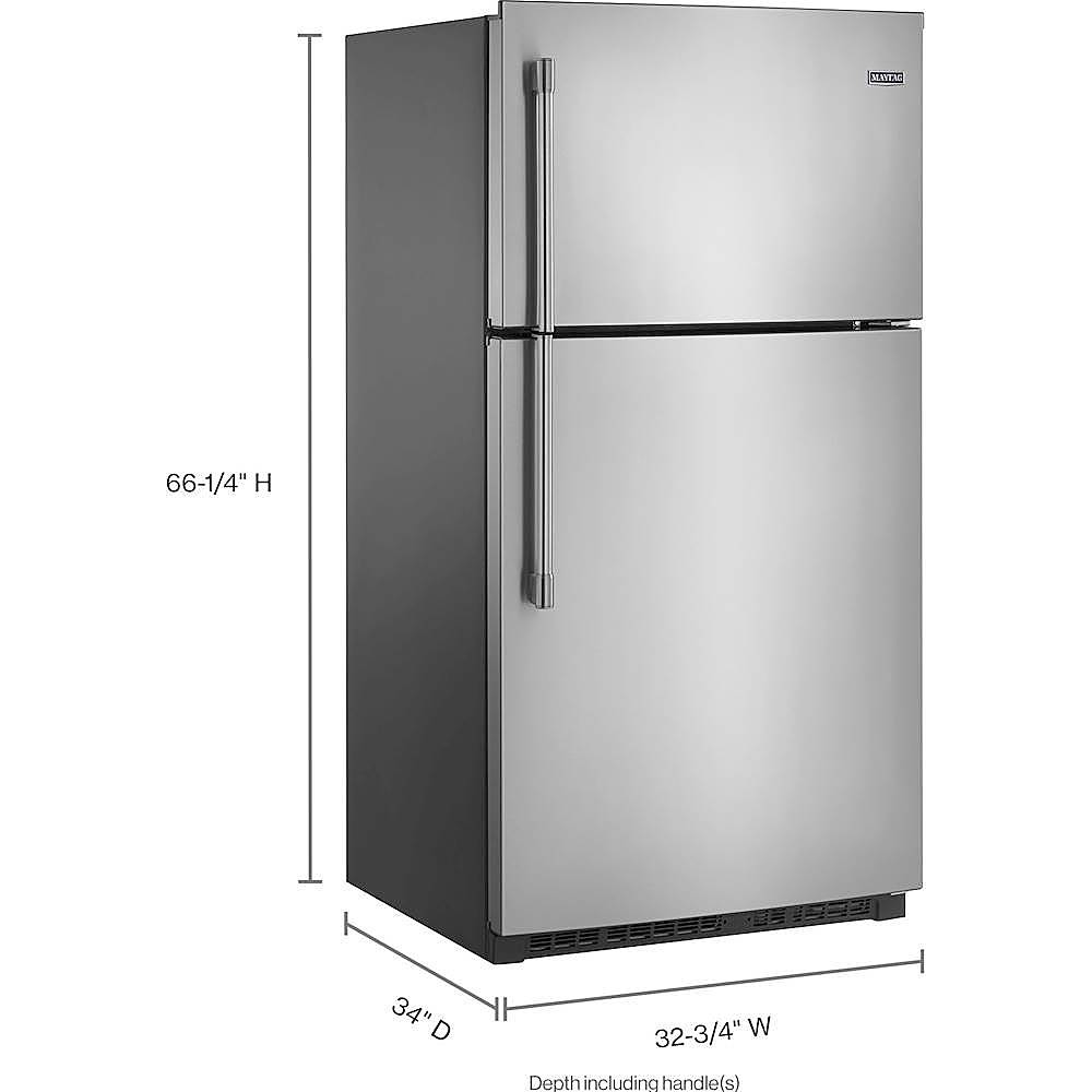 Maytag - 21.2 Cu. Ft. Top-Freezer Refrigerator - Stainless Steel_6