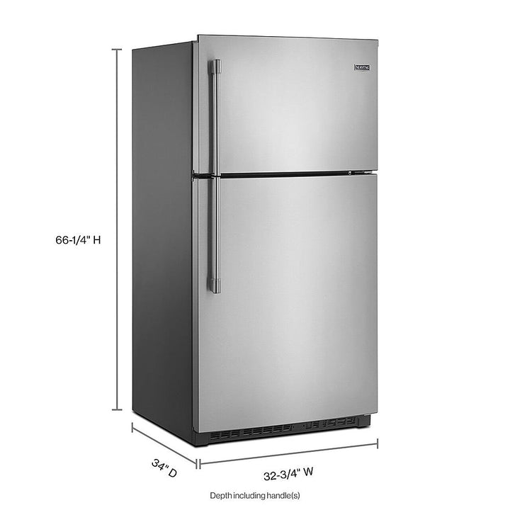 Maytag - 21.2 Cu. Ft. Top-Freezer Refrigerator - Stainless Steel_8