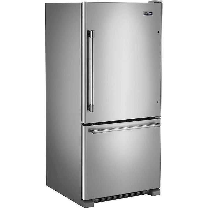 Maytag - 19 Cu. Ft. Bottom-Freezer Refrigerator with Humidity-Controlled FreshLock Crispers - Stainless Steel_5