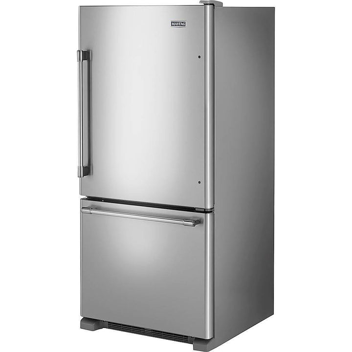 Maytag - 19 Cu. Ft. Bottom-Freezer Refrigerator with Humidity-Controlled FreshLock Crispers - Stainless Steel_6