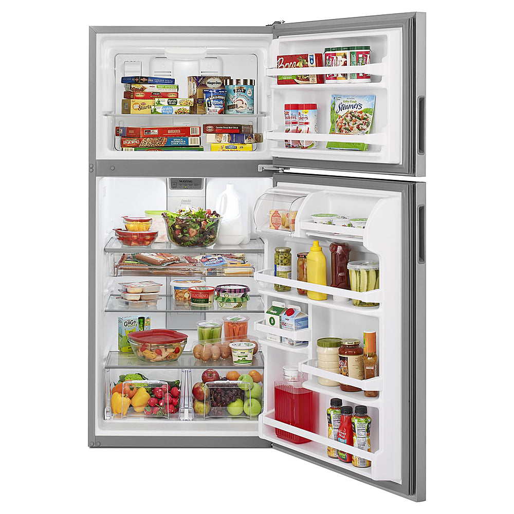Maytag - 18.1 Cu. Ft. Top-Freezer Refrigerator - Stainless Steel_9