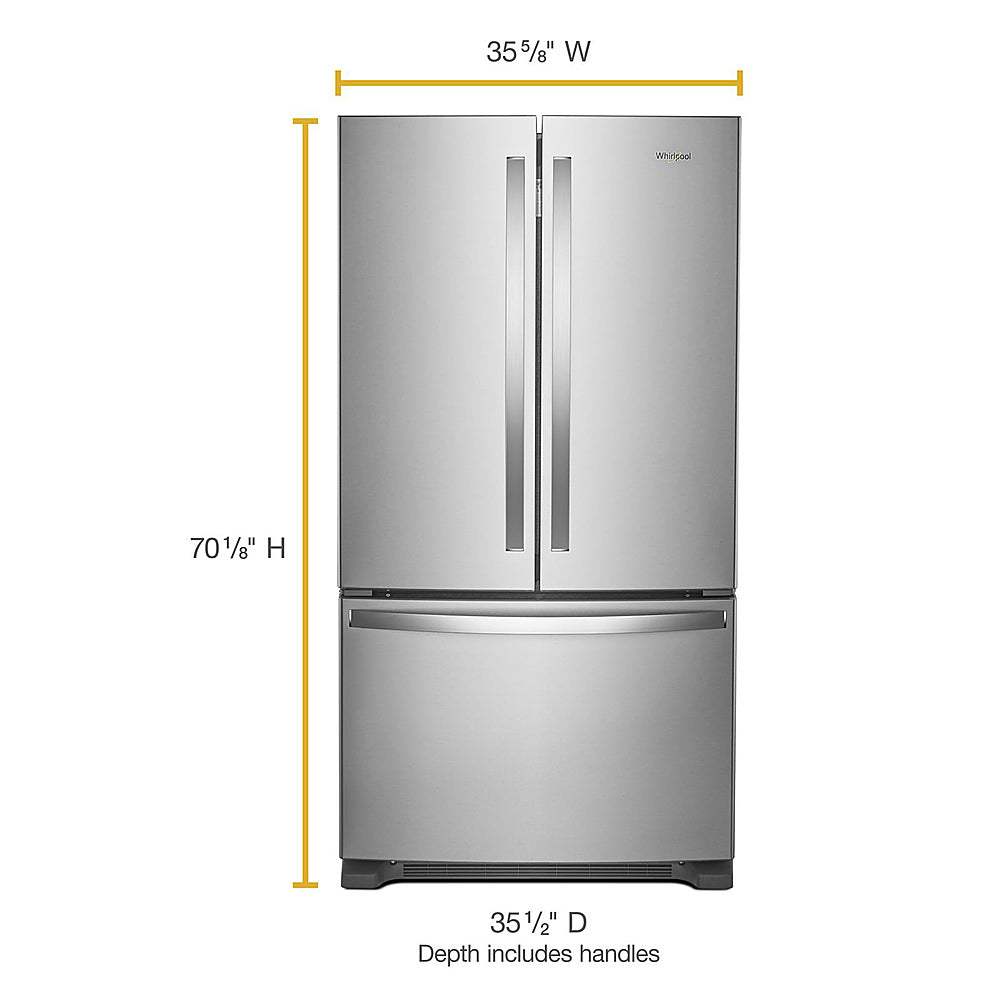 Whirlpool - 25.2 Cu. Ft. French Door Refrigerator with Internal Water Dispenser - Stainless Steel_6