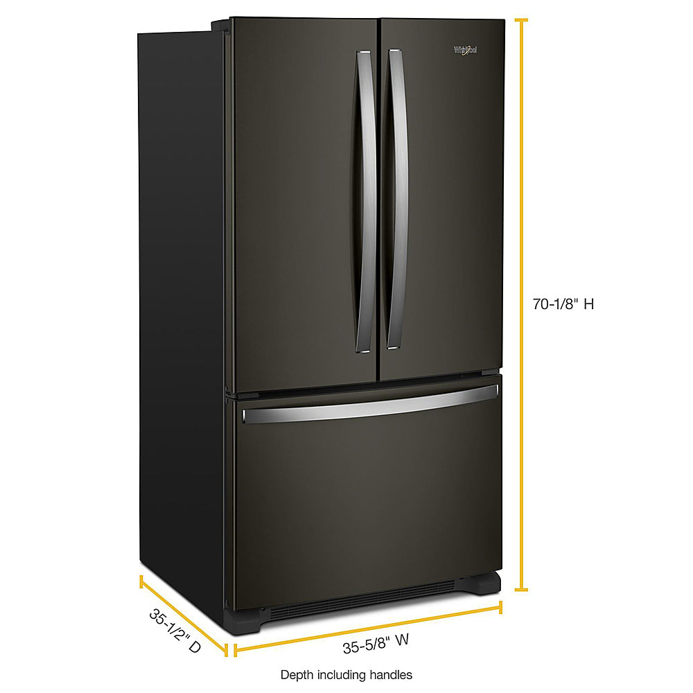 Whirlpool - 25.2 Cu. Ft. French Door Refrigerator with Internal Water Dispenser - Black Stainless Steel_5