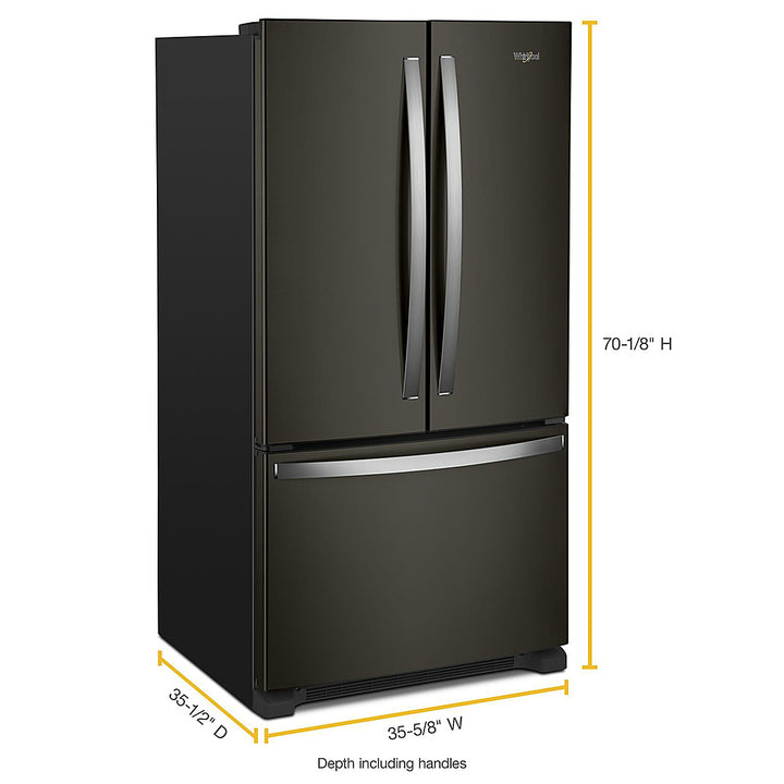 Whirlpool - 25.2 Cu. Ft. French Door Refrigerator with Internal Water Dispenser - Black Stainless Steel_5