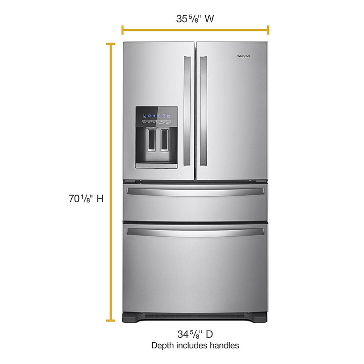 Whirlpool - 24.5 Cu. Ft. 4-Door French Door Refrigerator - Stainless Steel_10