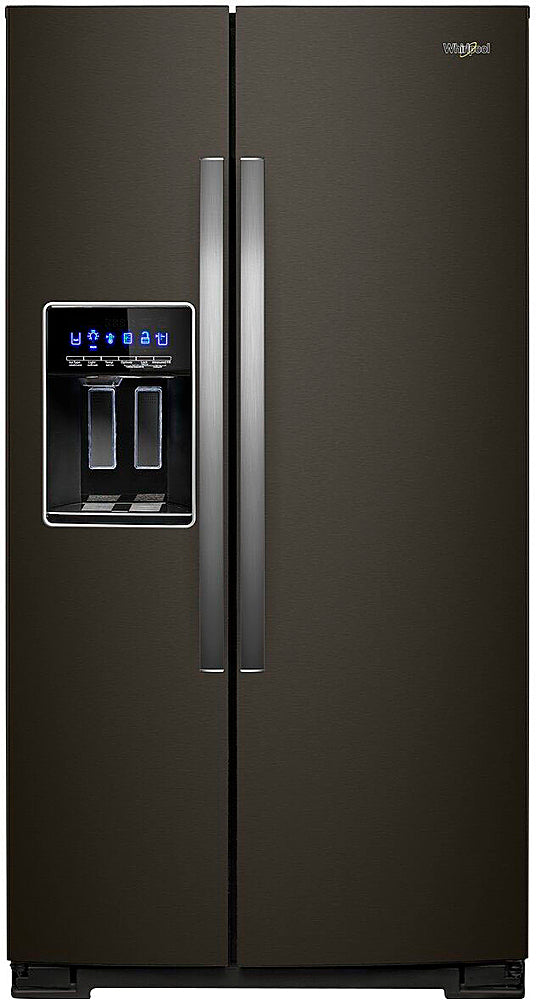 Whirlpool - 28.4 Cu. Ft. Side-by-Side Refrigerator with In-Door-Ice Storage - Black Stainless Steel_0