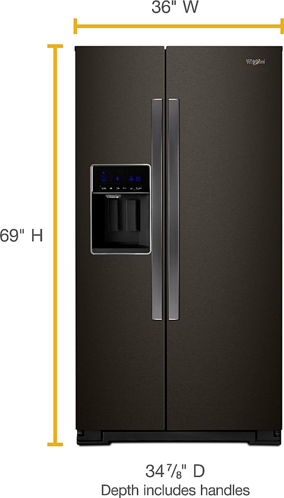 Whirlpool - 28.4 Cu. Ft. Side-by-Side Refrigerator with In-Door-Ice Storage - Black Stainless Steel_8