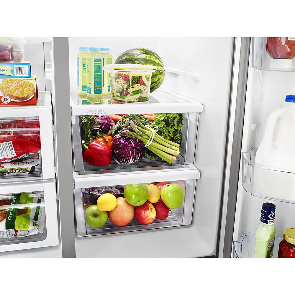 Whirlpool - 28.4 Cu. Ft. Side-by-Side Refrigerator with In-Door-Ice Storage - Stainless Steel_5
