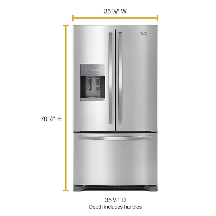 Whirlpool - 24.7 Cu. Ft. French Door Refrigerator - Stainless Steel_8