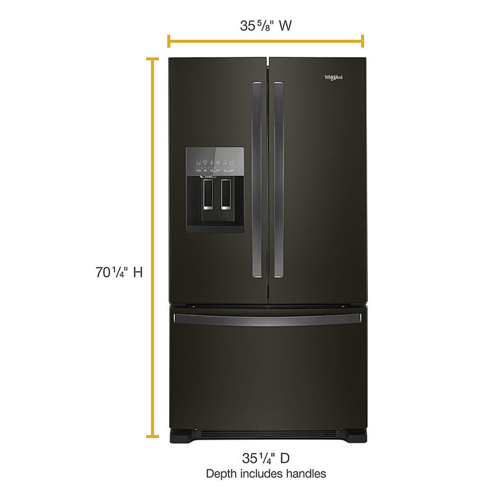 Whirlpool - 24.7 Cu. Ft. French Door Refrigerator - Black Stainless Steel_5