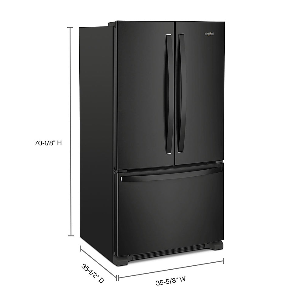 Whirlpool - 25.2 Cu. Ft. French Door Refrigerator with Internal Water Dispenser - Black_5