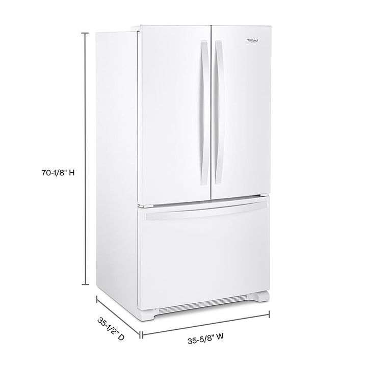 Whirlpool - 25.2 Cu. Ft. French Door Refrigerator with Internal Water Dispenser - White_5