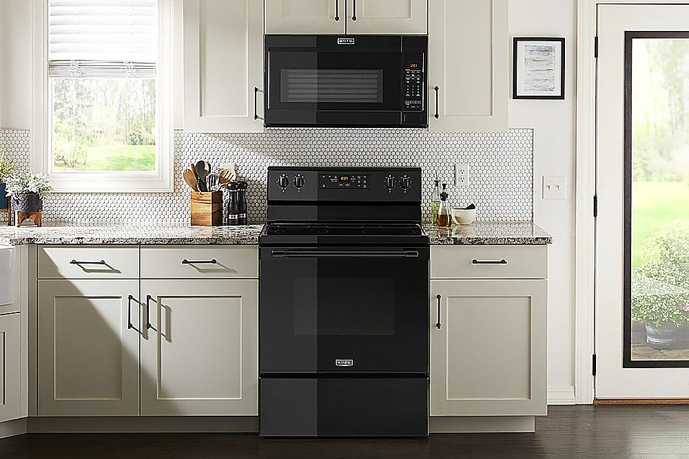 Maytag - 5.3 Cu. Ft. Self-Cleaning Freestanding Electric Range with Precision Cooking System - Black_1