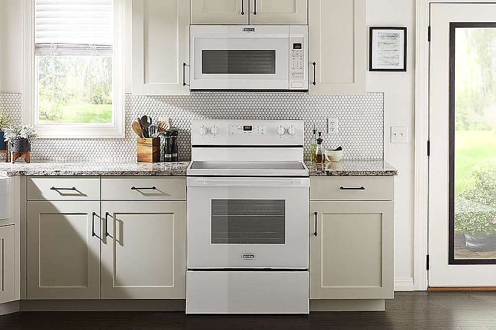 Maytag - 5.3 Cu. Ft. Self-Cleaning Freestanding Electric Range with Precision Cooking system - White_1