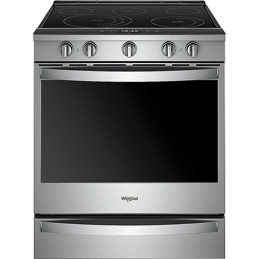 Whirlpool - 6.4 Cu. Ft. Slide-In Electric Convection Range with Self-Cleaning with Air Fry with Connection - Stainless Steel_0