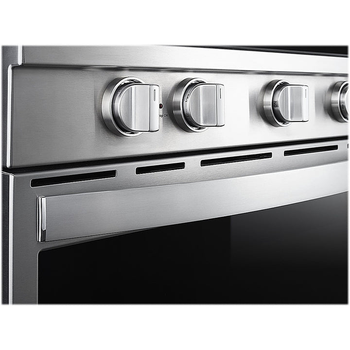Whirlpool - 6.4 Cu. Ft. Slide-In Electric Convection Range with Self-Cleaning with Air Fry with Connection - Stainless Steel_2