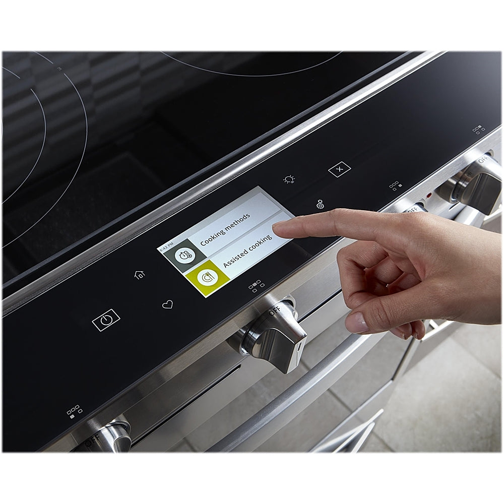 Whirlpool - 6.4 Cu. Ft. Slide-In Electric Convection Range with Self-Cleaning with Air Fry with Connection - Stainless Steel_6