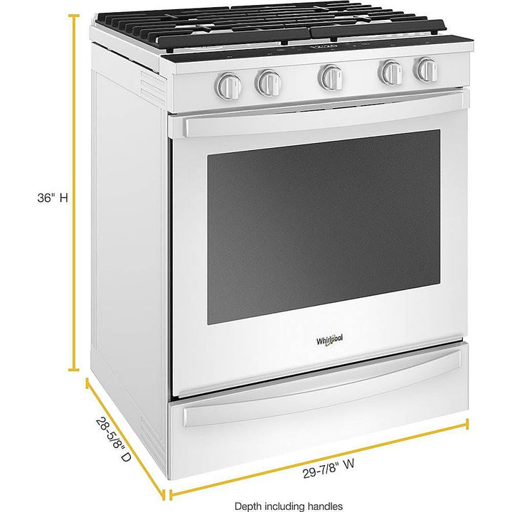 Whirlpool - 5.8 Cu. Ft. Slide-In Gas Convection Range with Self-Cleaning with Air Fry with Connection - White_2
