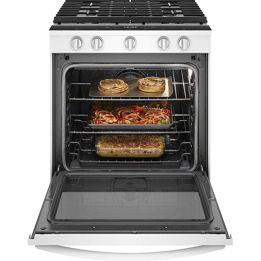 Whirlpool - 5.8 Cu. Ft. Slide-In Gas Convection Range with Self-Cleaning with Air Fry with Connection - White_4