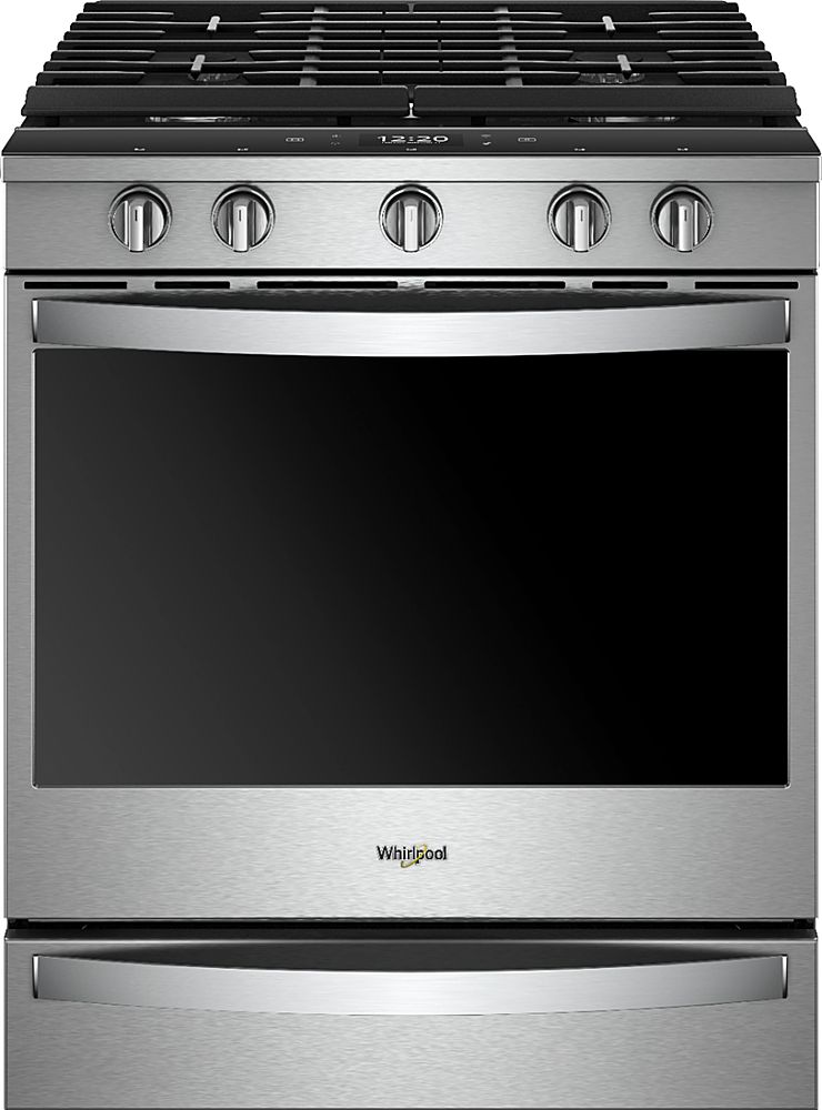Whirlpool - 5.8 Cu. Ft. Slide-In Gas Convection Range with Self-Cleaning with Air Fry with Connection - Stainless Steel_0