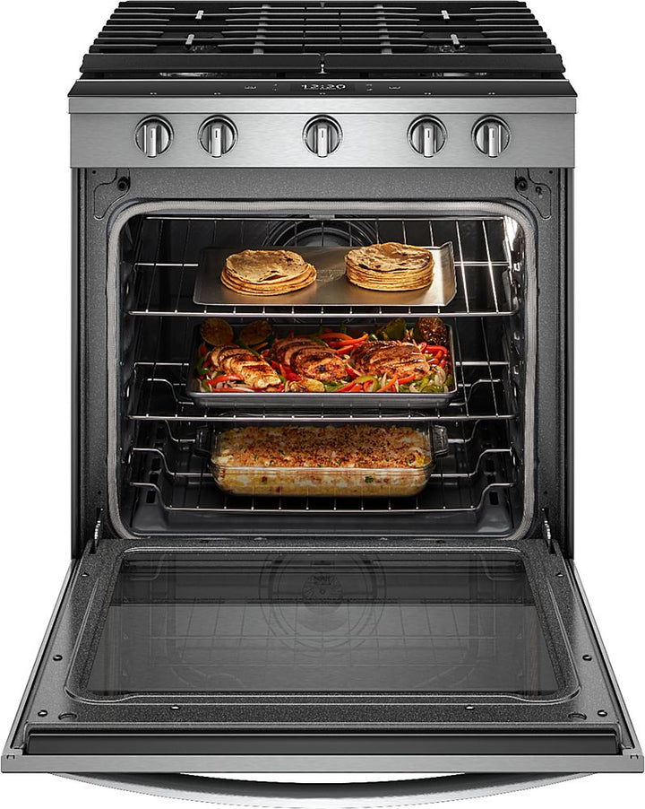Whirlpool - 5.8 Cu. Ft. Slide-In Gas Convection Range with Self-Cleaning with Air Fry with Connection - Stainless Steel_4