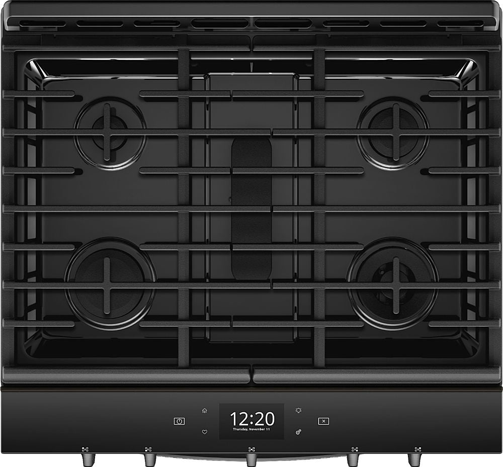 Whirlpool - 5.8 Cu. Ft. Slide-In Gas Convection Range with Self-Cleaning with Air Fry with Connection - Black Stainless Steel_2