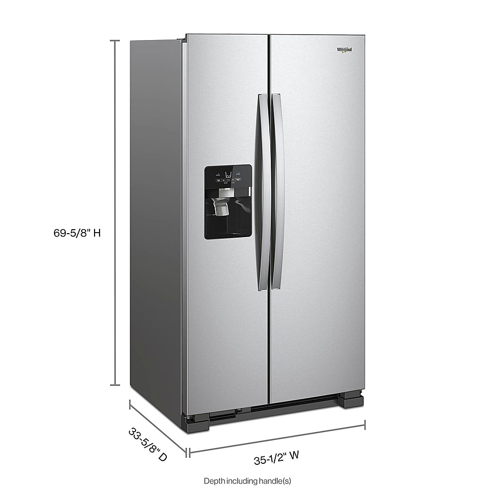 Whirlpool - 24.6 Cu. Ft. Side-by-Side Refrigerator - Stainless Steel_1