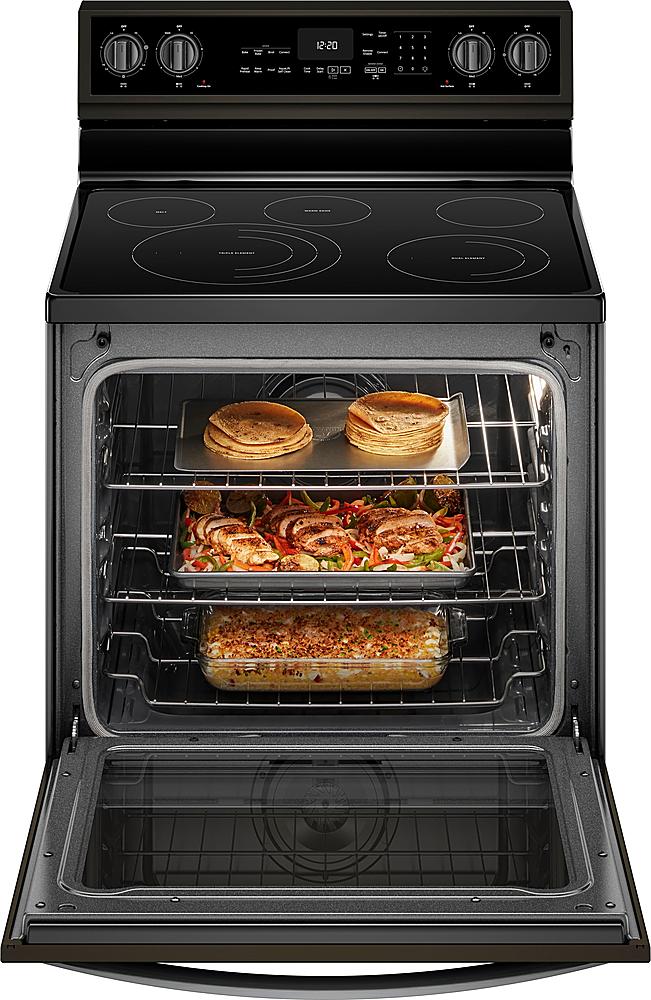 Whirlpool - 6.4 Cu. Ft. Freestanding Electric Convection Range with Self-Cleaning - Black Stainless Steel_4