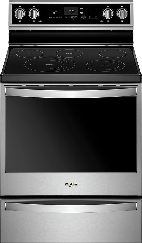 Whirlpool - 6.4 Cu. Ft. Freestanding Electric Convection Range with Self-Cleaning - Stainless Steel_0