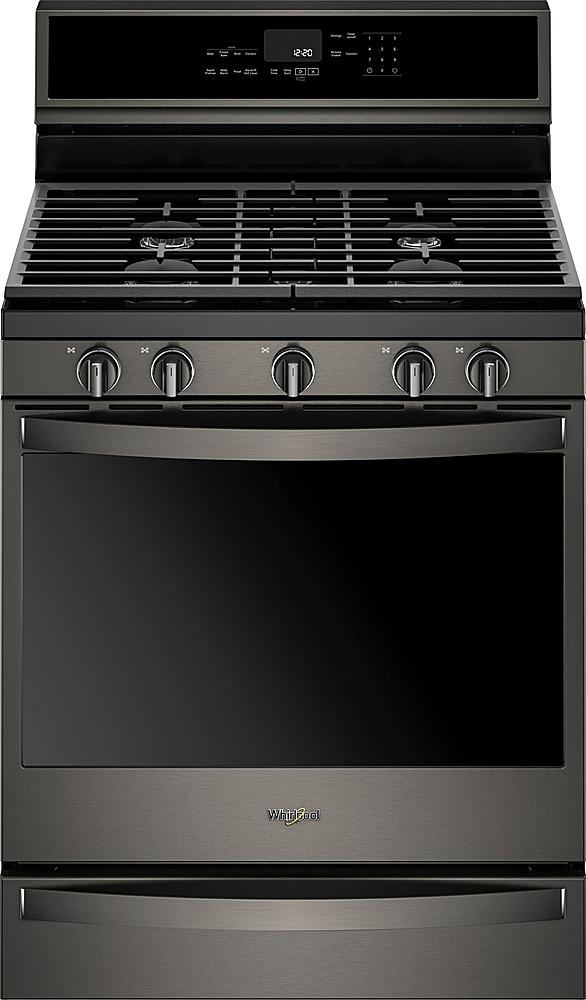 Whirlpool - 5.8 Cu. Ft. Freestanding Gas Convection Range with Self-Cleaning - Black Stainless Steel_0