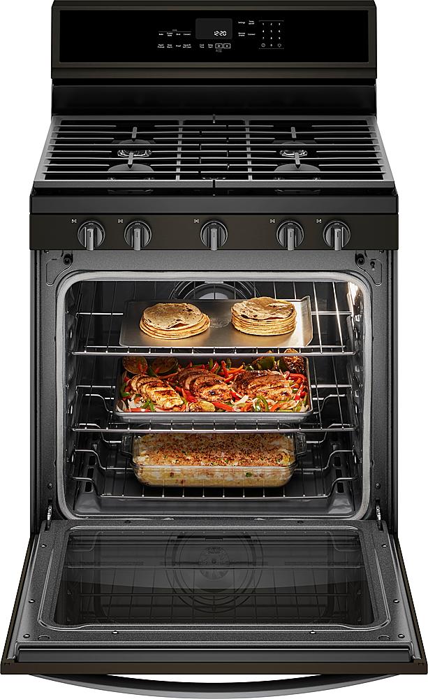 Whirlpool - 5.8 Cu. Ft. Freestanding Gas Convection Range with Self-Cleaning - Black Stainless Steel_5