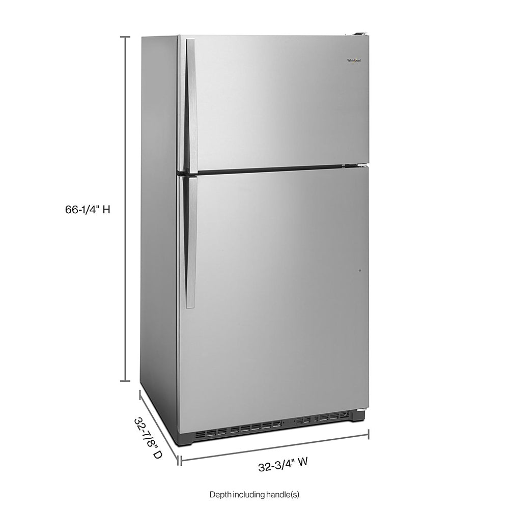 Whirlpool - 20.5 Cu. Ft. Top-Freezer Refrigerator - Stainless Steel_1