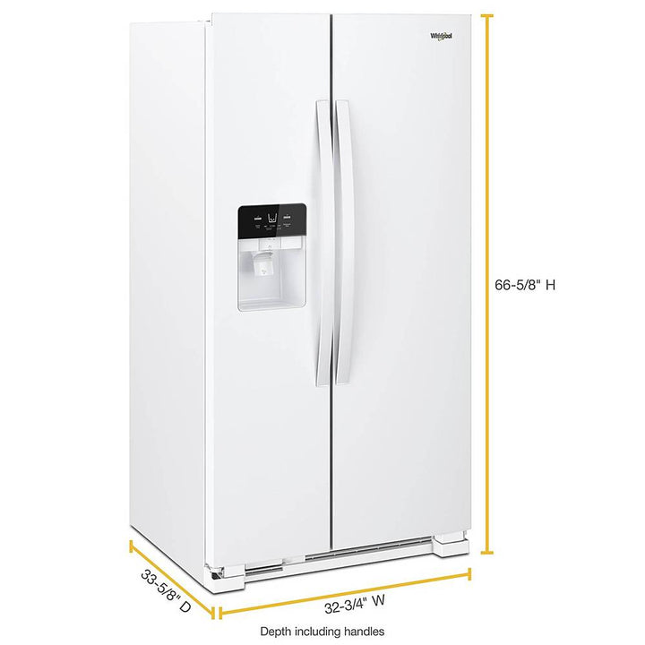 Whirlpool - 21.4 Cu. Ft. Side-by-Side Refrigerator - White_1
