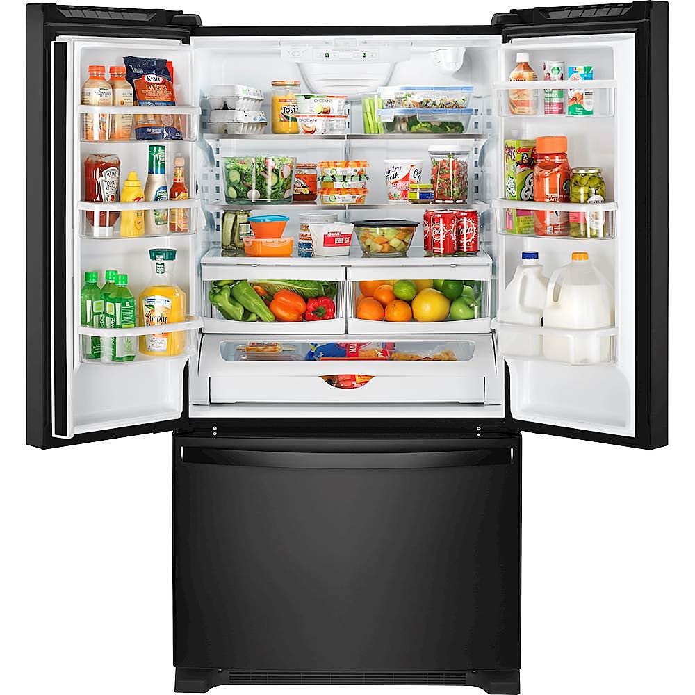 Whirlpool - 20 cu. ft. French Door Refrigerator with Counter Depth Design - Black_2