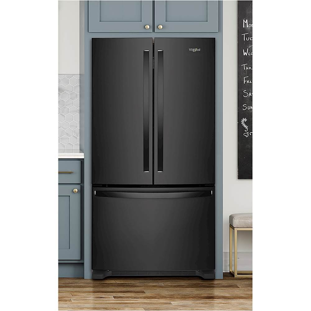 Whirlpool - 20 cu. ft. French Door Refrigerator with Counter Depth Design - Black_3