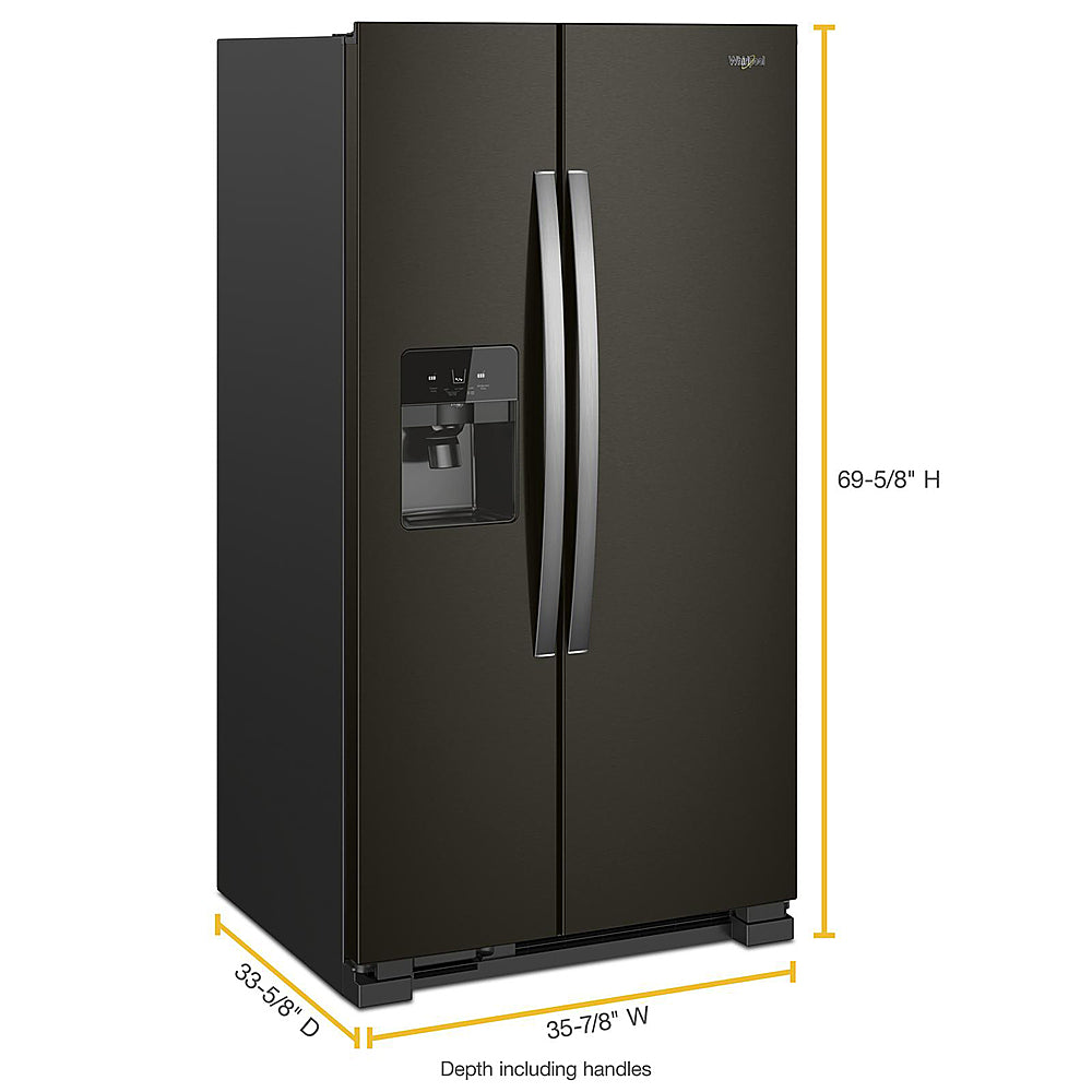 Whirlpool - 24.5 Cu. Ft. Side-by-Side Refrigerator - Black Stainless Steel_1