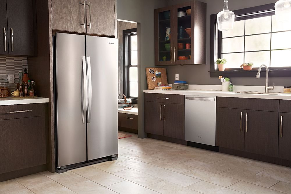Whirlpool - 21.7 Cu. Ft. Side-by-Side Refrigerator - Monochromatic Stainless Steel_3