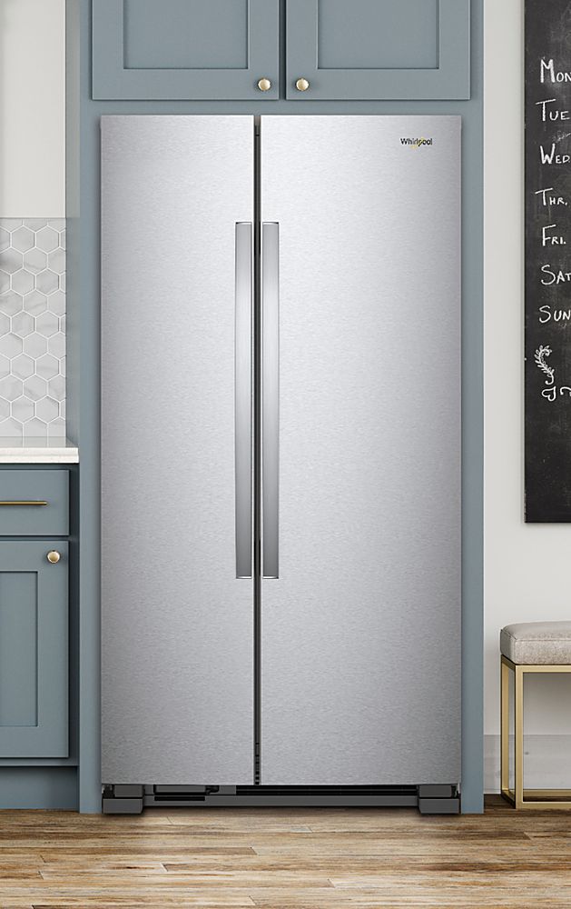Whirlpool - 21.7 Cu. Ft. Side-by-Side Refrigerator - Monochromatic Stainless Steel_4
