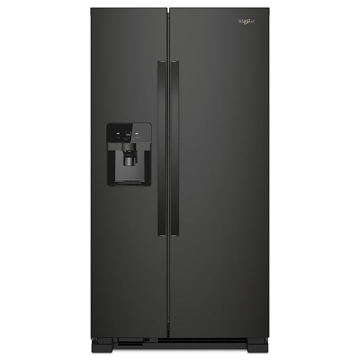 Whirlpool - 24.6 Cu. Ft. Side-by-Side Refrigerator with Water and Ice Dispenser - Black_0
