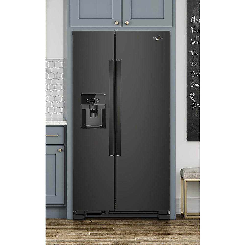 Whirlpool - 24.6 Cu. Ft. Side-by-Side Refrigerator with Water and Ice Dispenser - Black_3