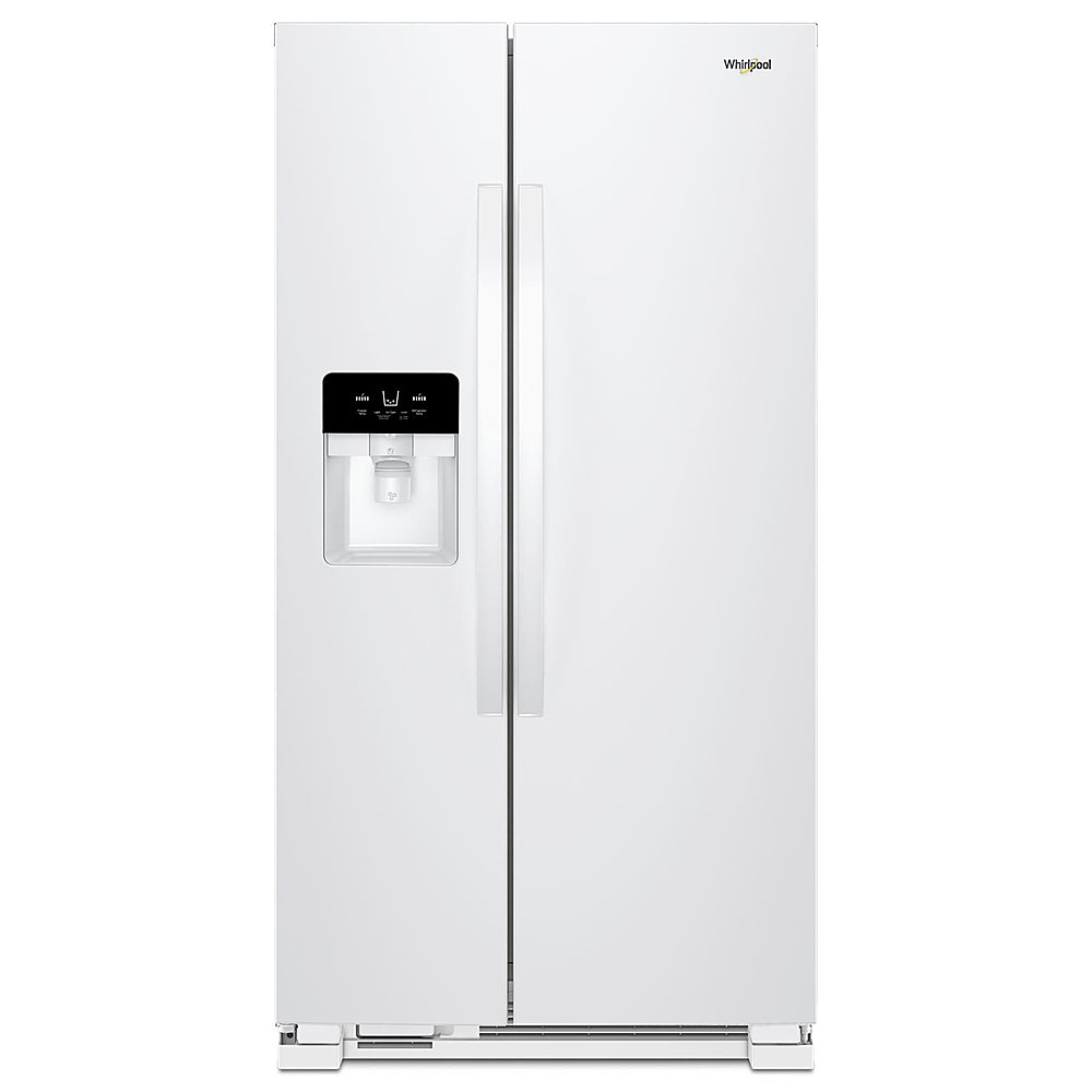 Whirlpool - 24.6 Cu. Ft. Side-by-Side Refrigerator with Water and Ice Dispenser - White_0
