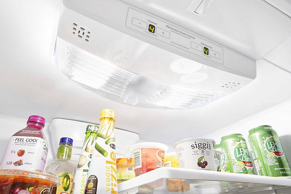 Whirlpool - 22 Cu. Ft. Bottom-Freezer Refrigerator with SpillGuard Glass Shelves - Black Stainless Steel_8