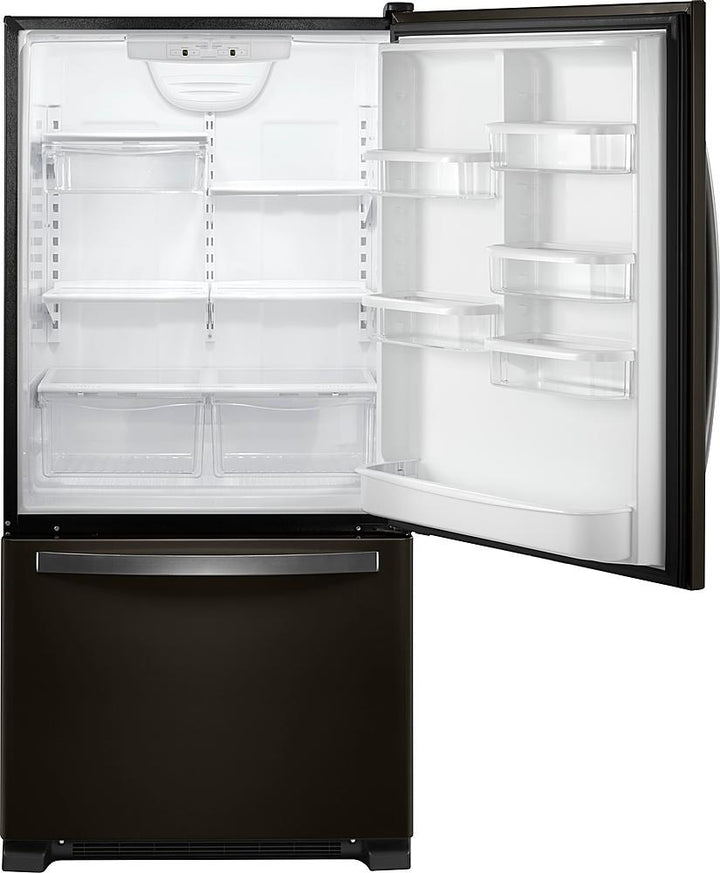 Whirlpool - 22 Cu. Ft. Bottom-Freezer Refrigerator with SpillGuard Glass Shelves - Black Stainless Steel_9