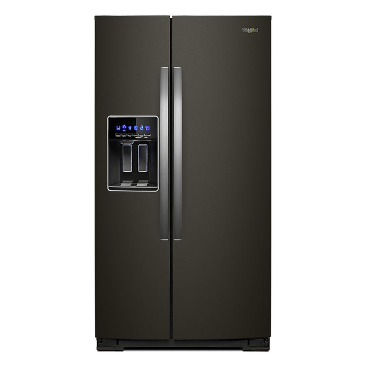 Whirlpool - 20.6 Cu. Ft. Side-by-Side Counter-Depth Refrigerator - Black Stainless Steel_0