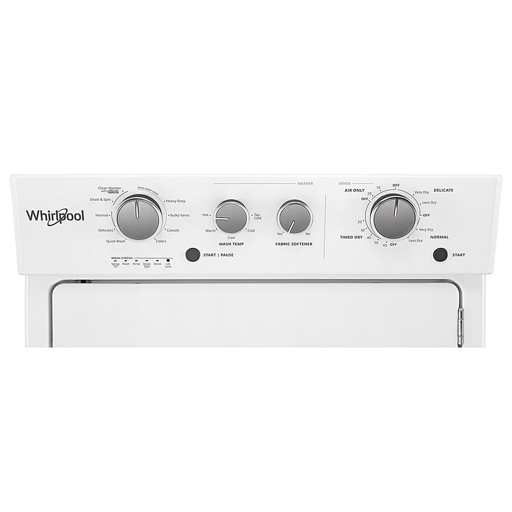 Whirlpool - 3.5 Cu. Ft. Top Load Washer and 5.9 Cu. Ft. Electric Dryer with Dual Action Agitator - White_1
