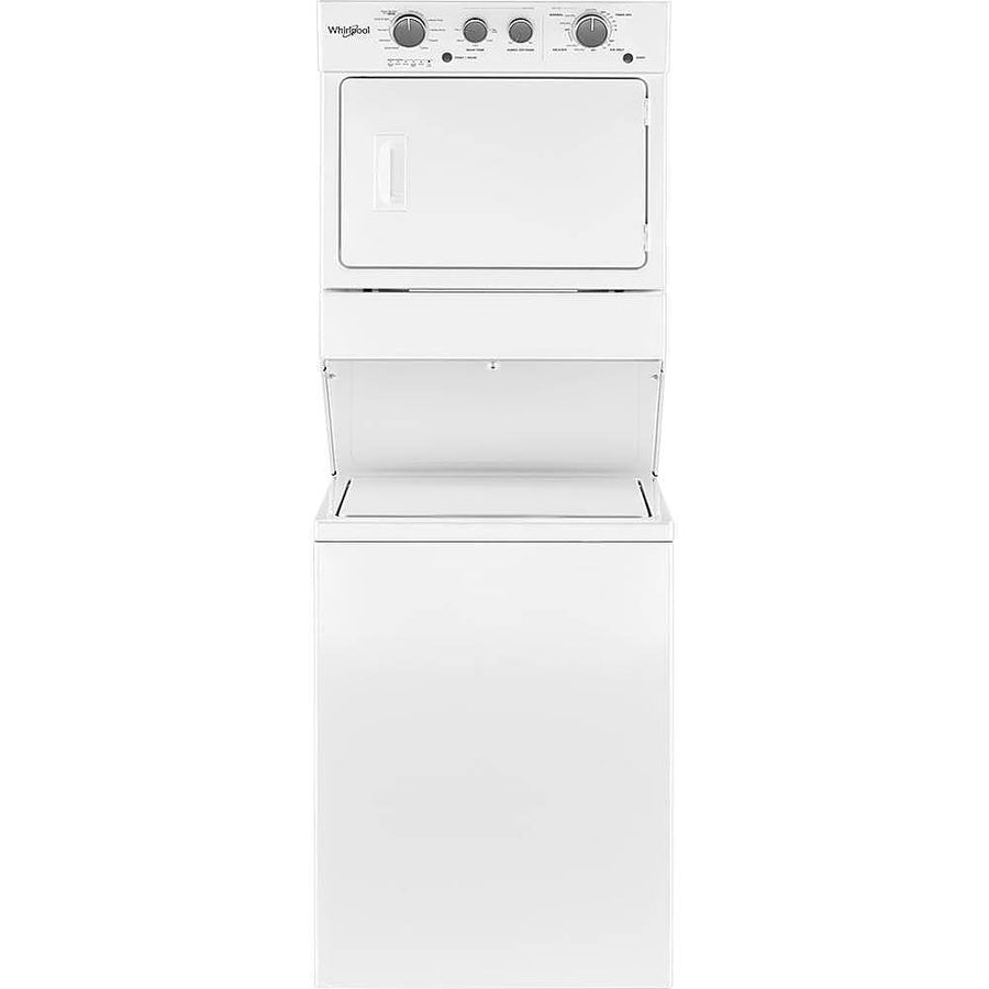 Whirlpool - 3.5 Cu. Ft. Top Load Washer and 5.9 Cu. Ft. Gas Dryer Laundry Center with Dual-Action Agitator - White_0