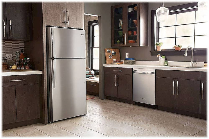 Whirlpool - 14.3 Cu. Ft. Top-Freezer Refrigerator - Monochromatic Stainless Steel_4