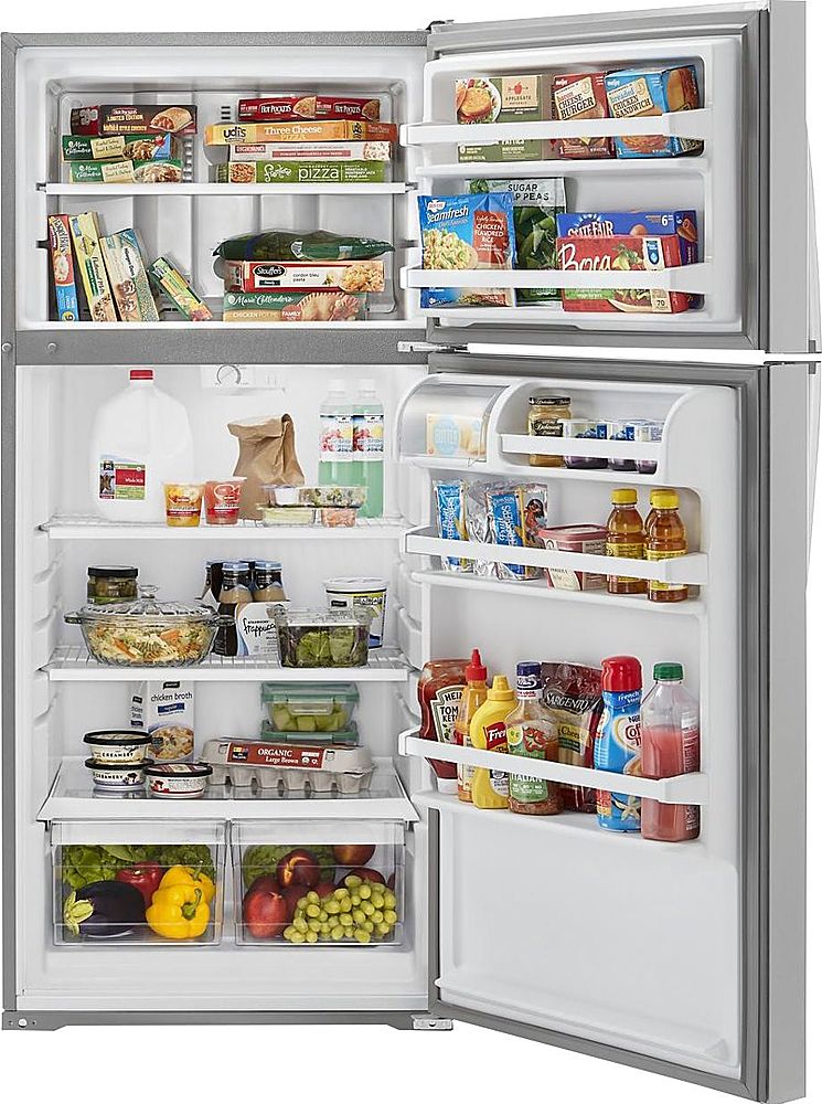 Whirlpool - 14.3 Cu. Ft. Top-Freezer Refrigerator - Monochromatic Stainless Steel_1